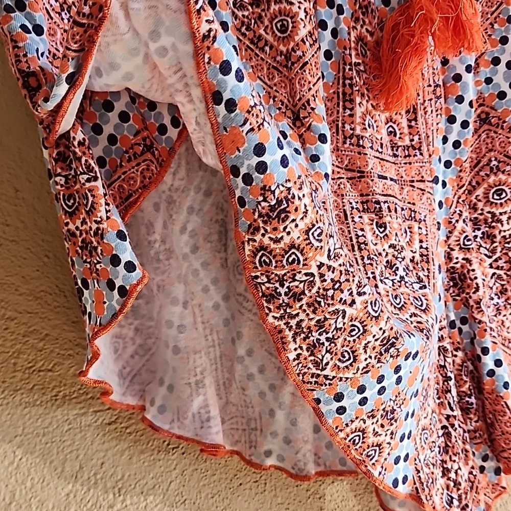 ANTHROPOLOGIE Smocked Short Set M Loungewear Pajamas Top High Waist Sleep Shorts - Picture 13 of 16